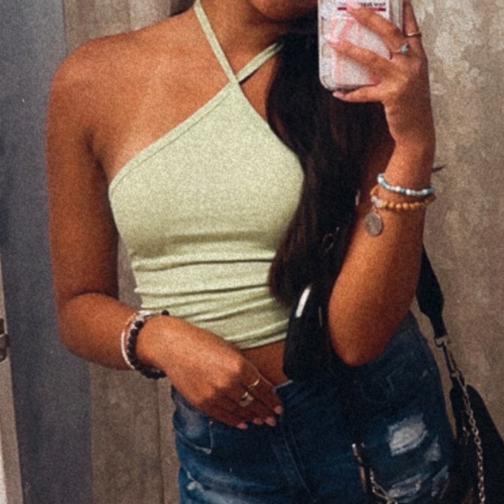Stylish Green Halter Top